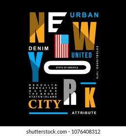 new york typography graphic t shirt design,vector illustration artistic art