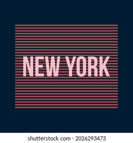 New York typography Lettering vector design.  New York text t-shirt design