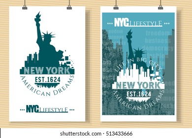 New York typography, life in NYC t-shirt graphics design vector illustration 