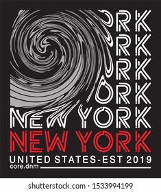 new york typography for print t shirt 