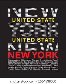 new york typography for print t shirt 