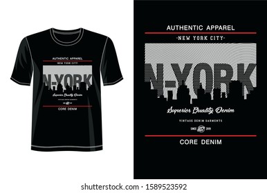 new york typography for print t shirt