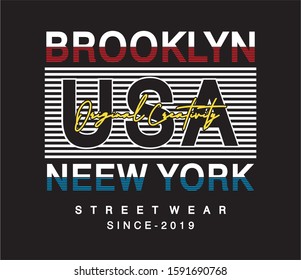 new york typography for print t shirt 