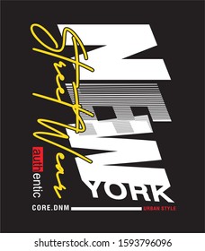new york typography for print t shirt 