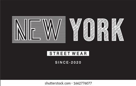 new york typography for print t shirt 