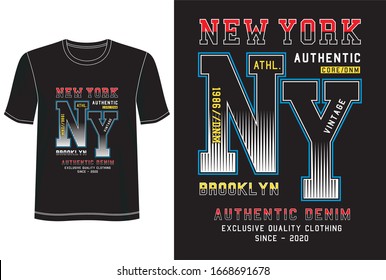 new york typography for print t shirt 