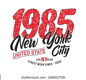 new york typography for print t shirt 