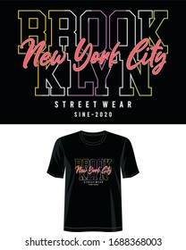 new york typography for print t shirt 