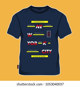 new york typography for printing tee shirt design graphic, vector illustration urban young generation 