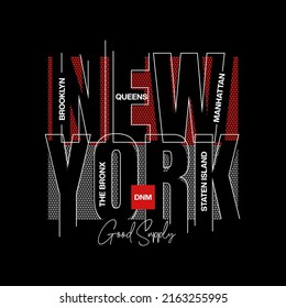 nueva york tipografía eslogan diseño de camiseta ilustración vectorial