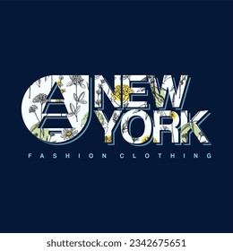 New York typography slogan for t shirt printing, tee graphic design.  