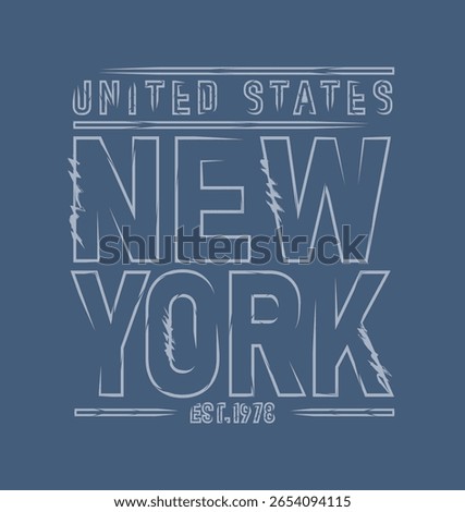 New york typography slogan. Varsity athletic vintage for t shirt. Nyc tee shirt graphics, urban print. Vector illustration.