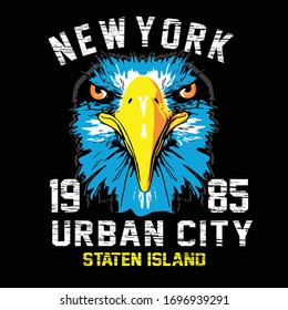 new York typography t shirt printing vector