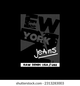 new york  typography t shirt and apparel design Premium Vector	