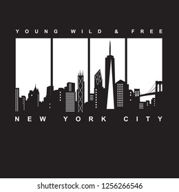 New York typography, tee shirt graphics, vectors