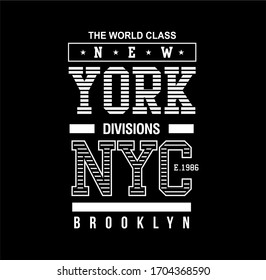 new york  typography, tee shirt graphics, vectors