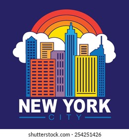 New York typography, tee -shirt graphics, vectors illustration