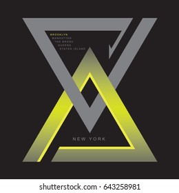 New York Typography, Tee Shirt Graphics, Vectors