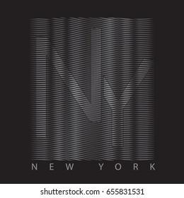 New York typography, tee shirt graphics, vectors