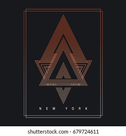 New York typography, tee shirt graphics, vectors
