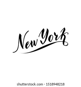 New York typography text. Travel banner. Trendy lettering font design. Print for card, t-shirt, souvenir. Vector eps 10. 