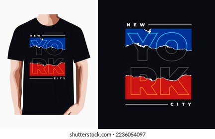 new york typography t-shirt and apparel design