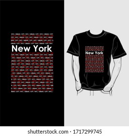 New York Typography T-Shirt Design Print