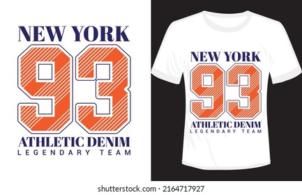 New York Typography T-shirt Design Vector Illustration