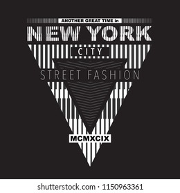 New York typography, t-shirt graphics, vectors