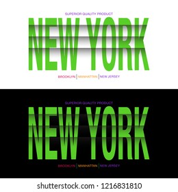 New York typography, T-Shirt graphics, vectors