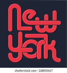 New york typography, t-shirt graphics, vectors