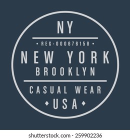 New York typography, t-shirt graphics, vectors