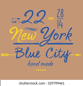 new york typography, t-shirt graphics, vectors
