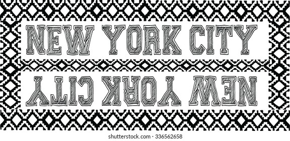 new york typography, t-shirt graphics, vectors