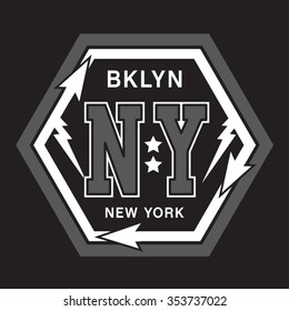 New york typography, t-shirt graphics, vectors