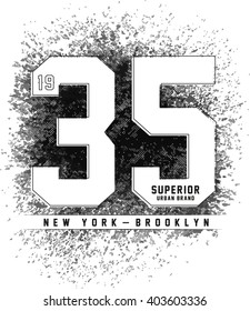 New York typography, t-shirt graphics. vector illustrations.
