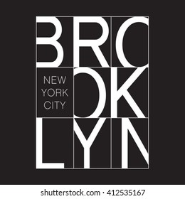 New York typography, t-shirt graphics, vectors