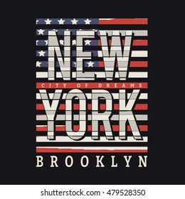 New York typography, t-shirt graphics, vectors