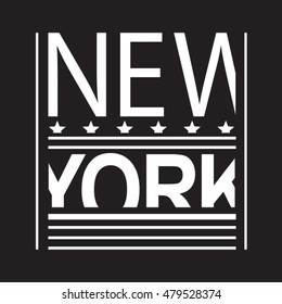 New York typography, t-shirt graphics, vectors