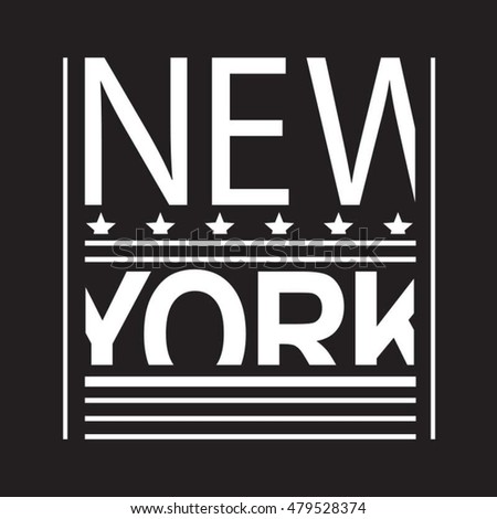 New York typography, t-shirt graphics, vectors