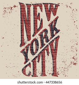 New York typography, t-shirt vintage, design graphic.