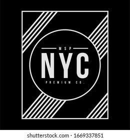 New york typography vector design for print t shirt