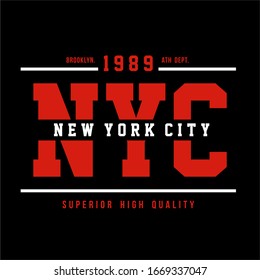 New york typography vector for print