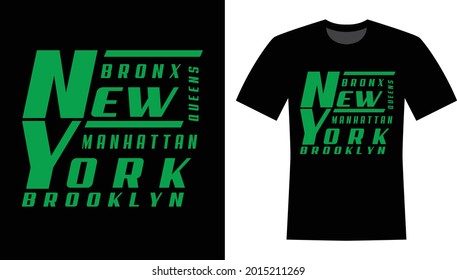 New York Typography Vector T-shirt Design 