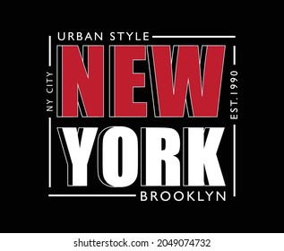 New York Typography Vector T-shirt Design 
