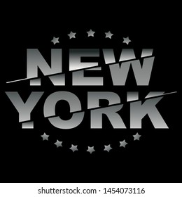 New York typography,design artistic concept for trendy t shirt print,illustration art - vector