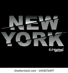 New York typography,design artistic concept for modern apparel print,illustration art - vector