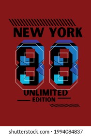 new york unlimited edition,t-shirt design fashion vector