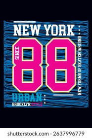 new york urban brooklyn style,t-shirt design fashion vector