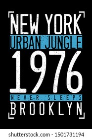 new york urban design distressed poster brooklyn graphic tee